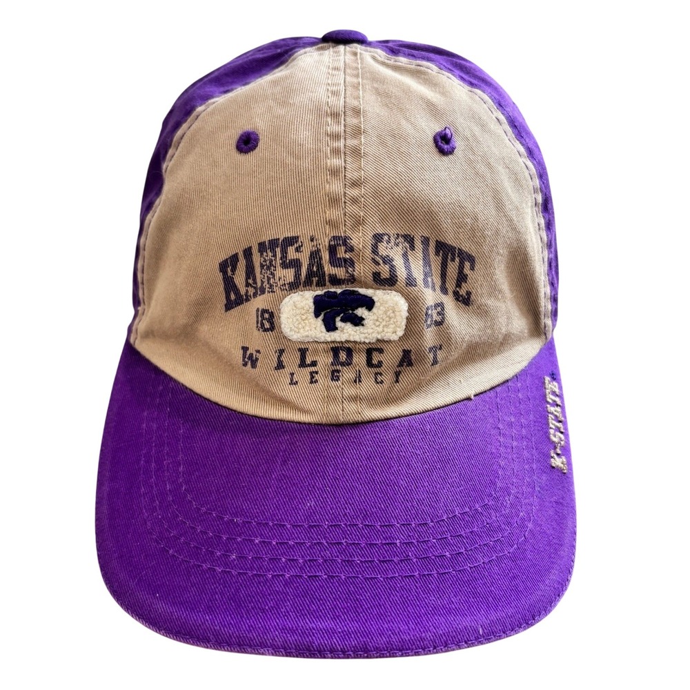 K-State‎ Wildcats Starter Baseball Cap Purple Tan Embroidered Logo Adjustable